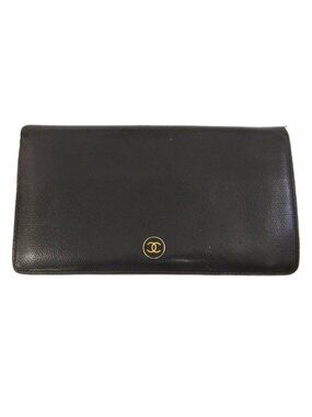 Chanel Wallet Caviar Leather Multiple CC Logo Black